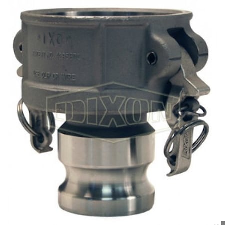 Dixon Boss-Lock Type DA Cam and Groove Reducing Coupler, 2 x 4 in Nominal, Coupler x Adapter End Style, D RDA4020BL